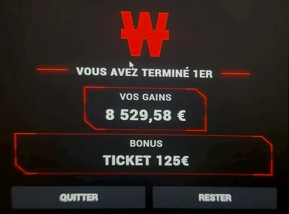 Résultat Winamax : Mini High Roller 25 €