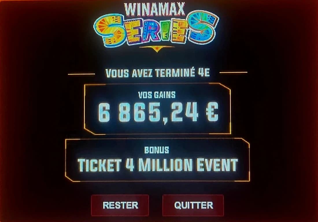 Résultat Winamax : Winamax Series